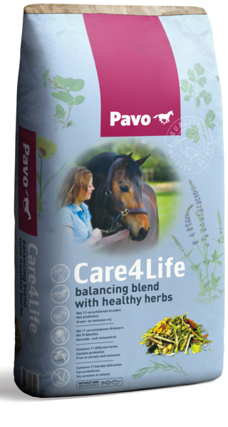 PAVO Care4Life 15 kg - Musli ziołowe bogate w błonnik o niskiej zawartości skrobi i cukru