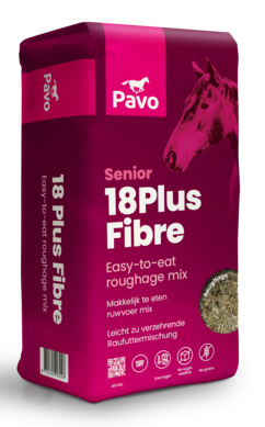 PAVO 18Plus SeniorFibre 12 kg  Drobna niemelasowana sieczka bez lucerny dla koni z problemami stomatologicznymi